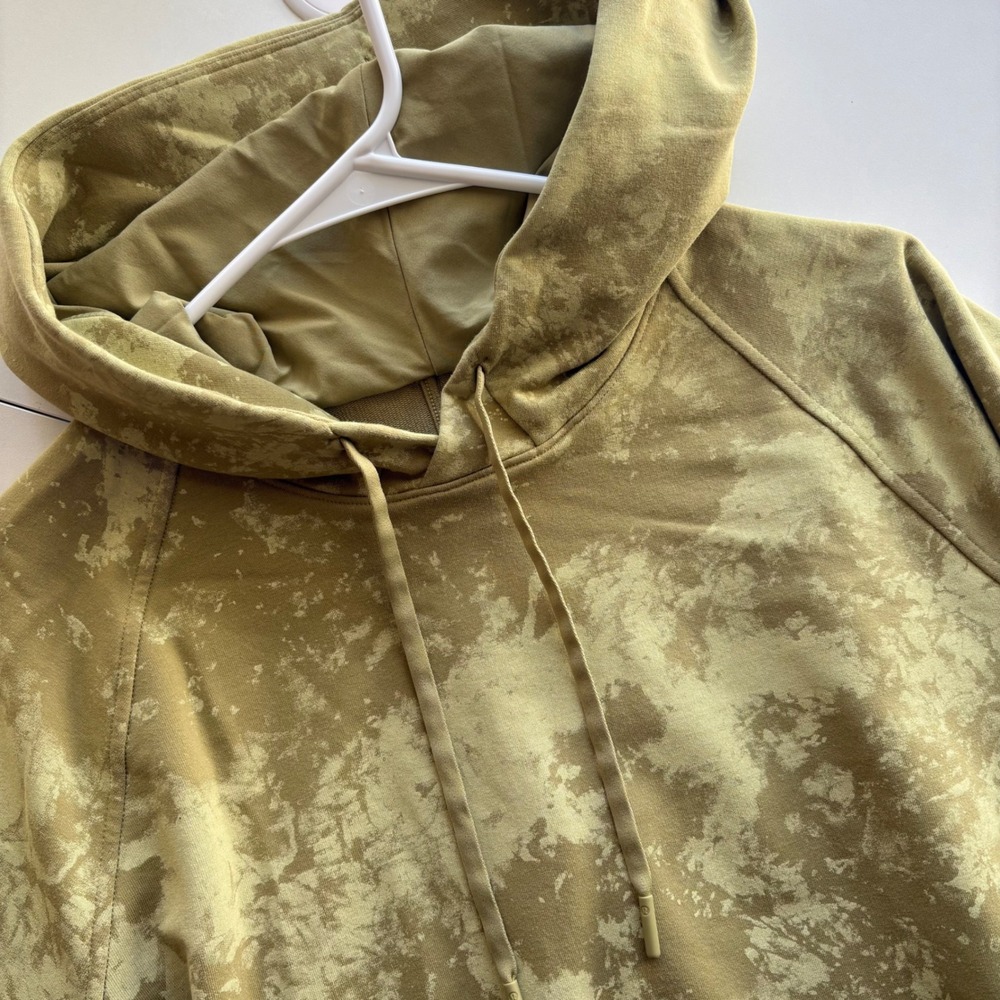 Lululemon City Sweat Pullover Hoodie Men's Size Large Green Tie Dye‎ Sweatshirt